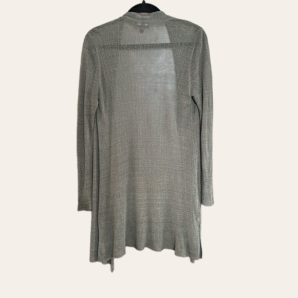 Eileen Fisher Olive Green Linen Cardigan, Small - Picture 2 of 5